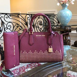 Authentic Michael Kors Hayes medium handbag&wallet